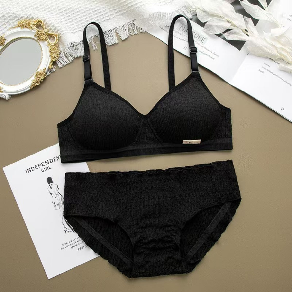 (Pack of 6) Women's Bra Panty Lingerie Set for Girl's Combo | L-40