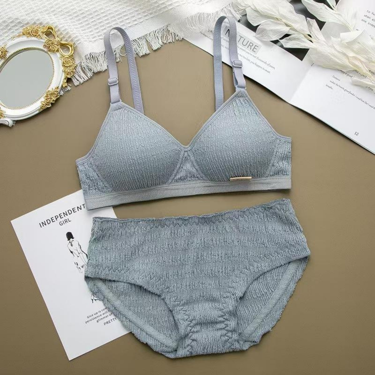 (Pack of 6) Women's Bra Panty Lingerie Set for Girl's Combo | L-40