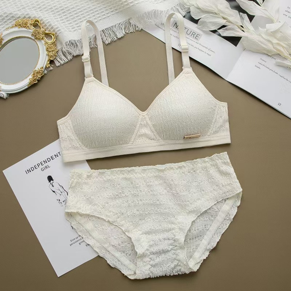 (Pack of 6) Women's Bra Panty Lingerie Set for Girl's Combo | L-40