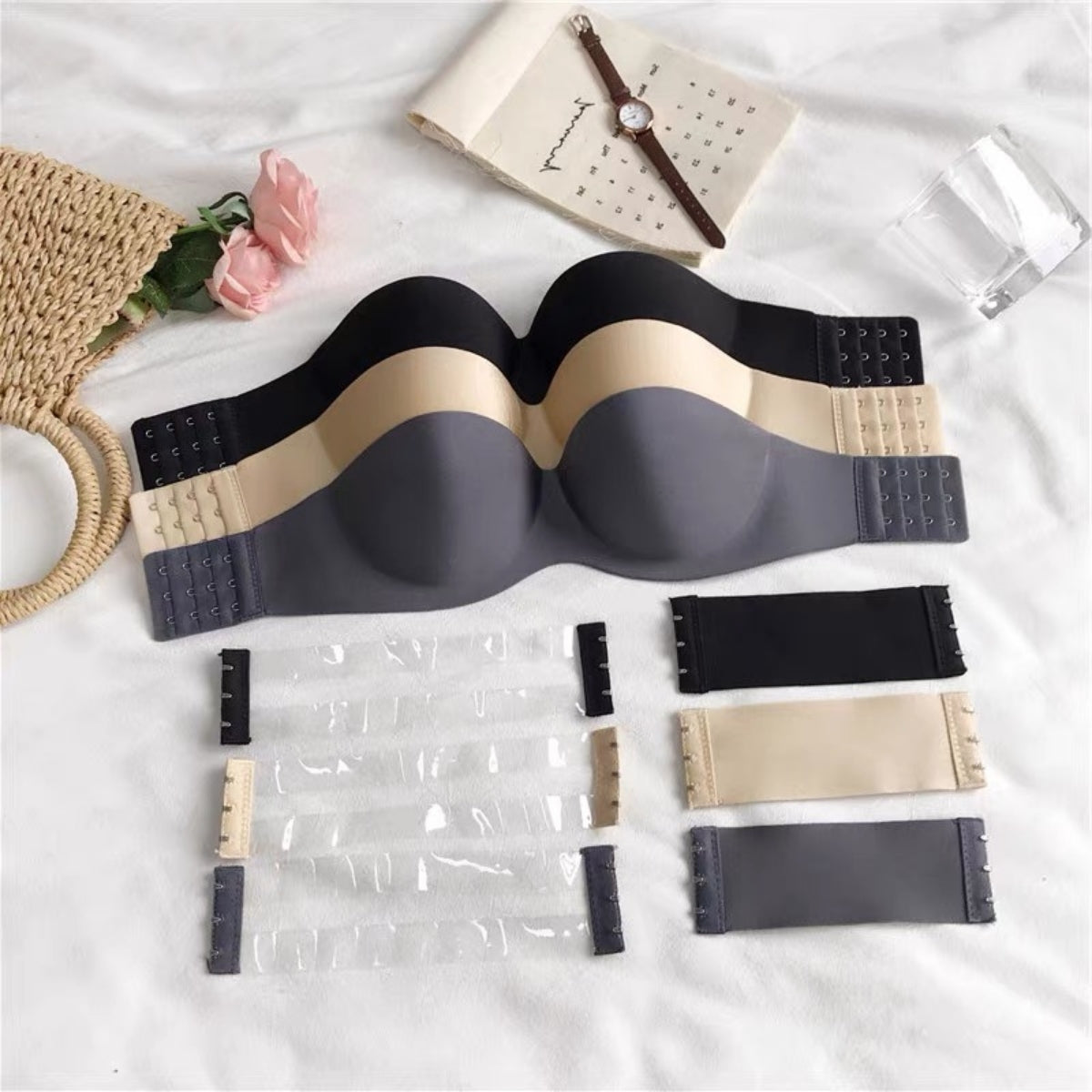 4-Pack Premium Quality Strapless Bra – Ultimate Comfort & Support | SB -19