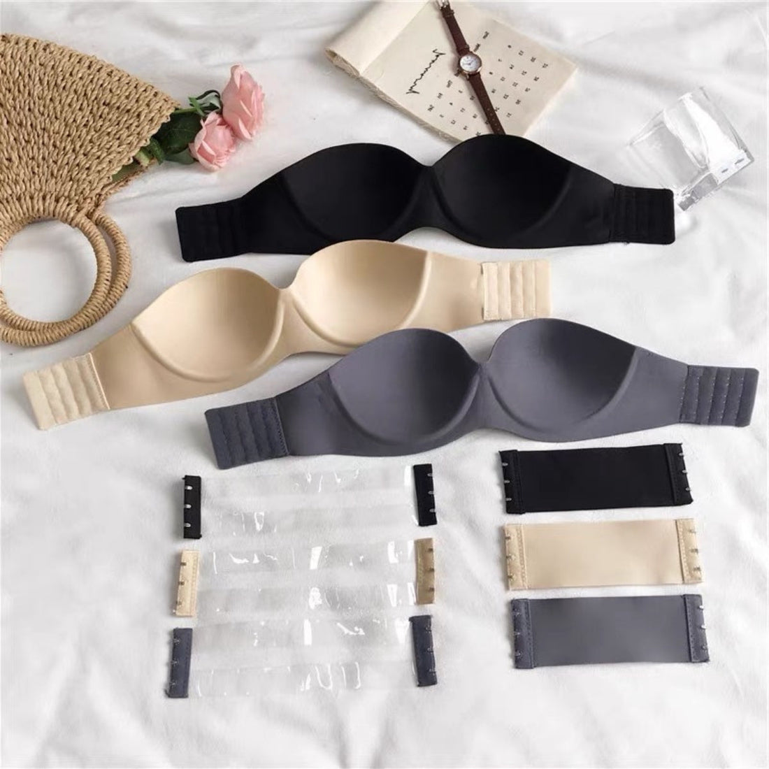 4-Pack Premium Quality Strapless Bra – Ultimate Comfort & Support | SB -19