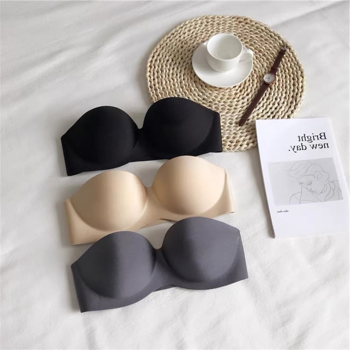4-Pack Premium Quality Strapless Bra – Ultimate Comfort & Support | SB -19
