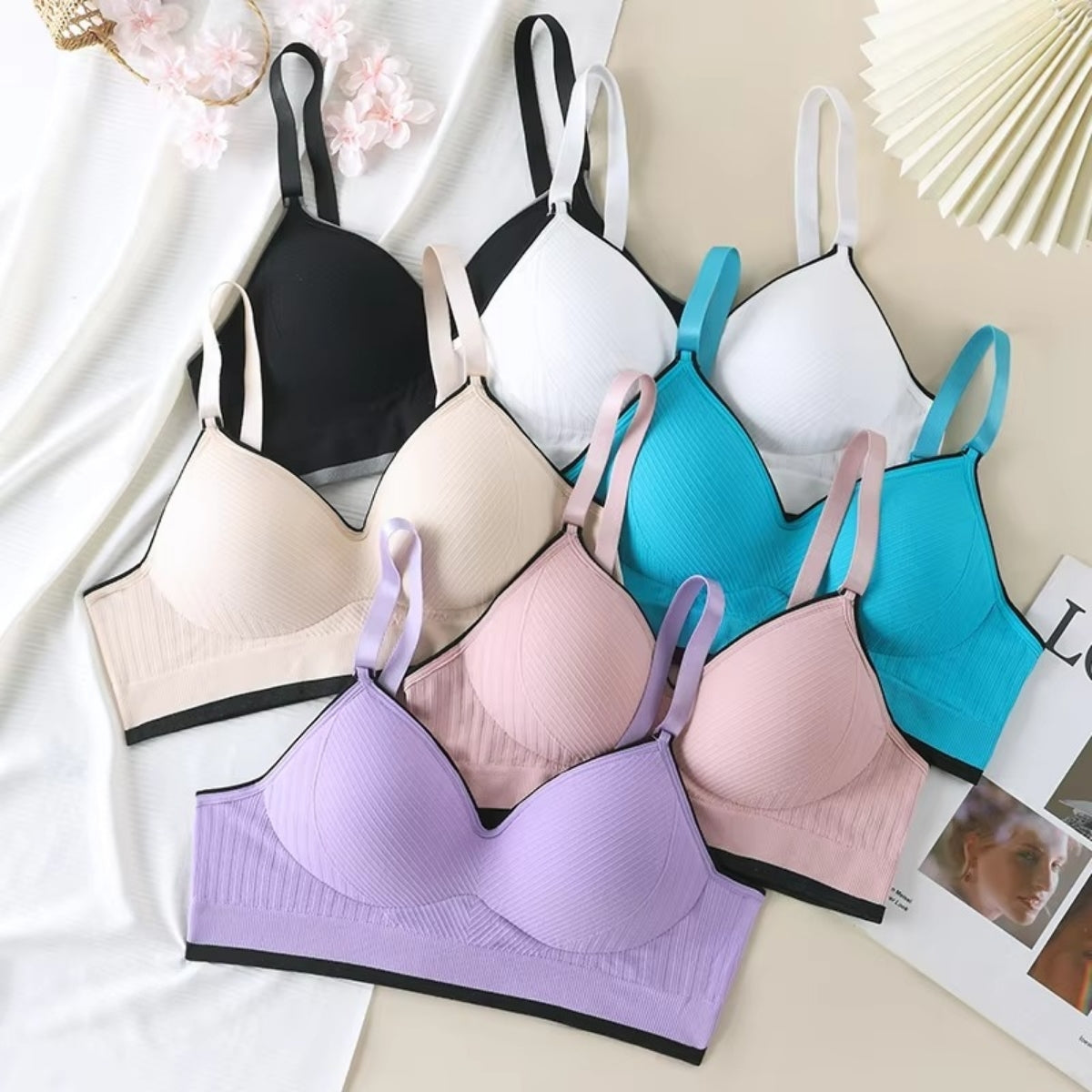 (Pack of 6) Women's  Bra Panty Lingerie Set for Girl's | L-156