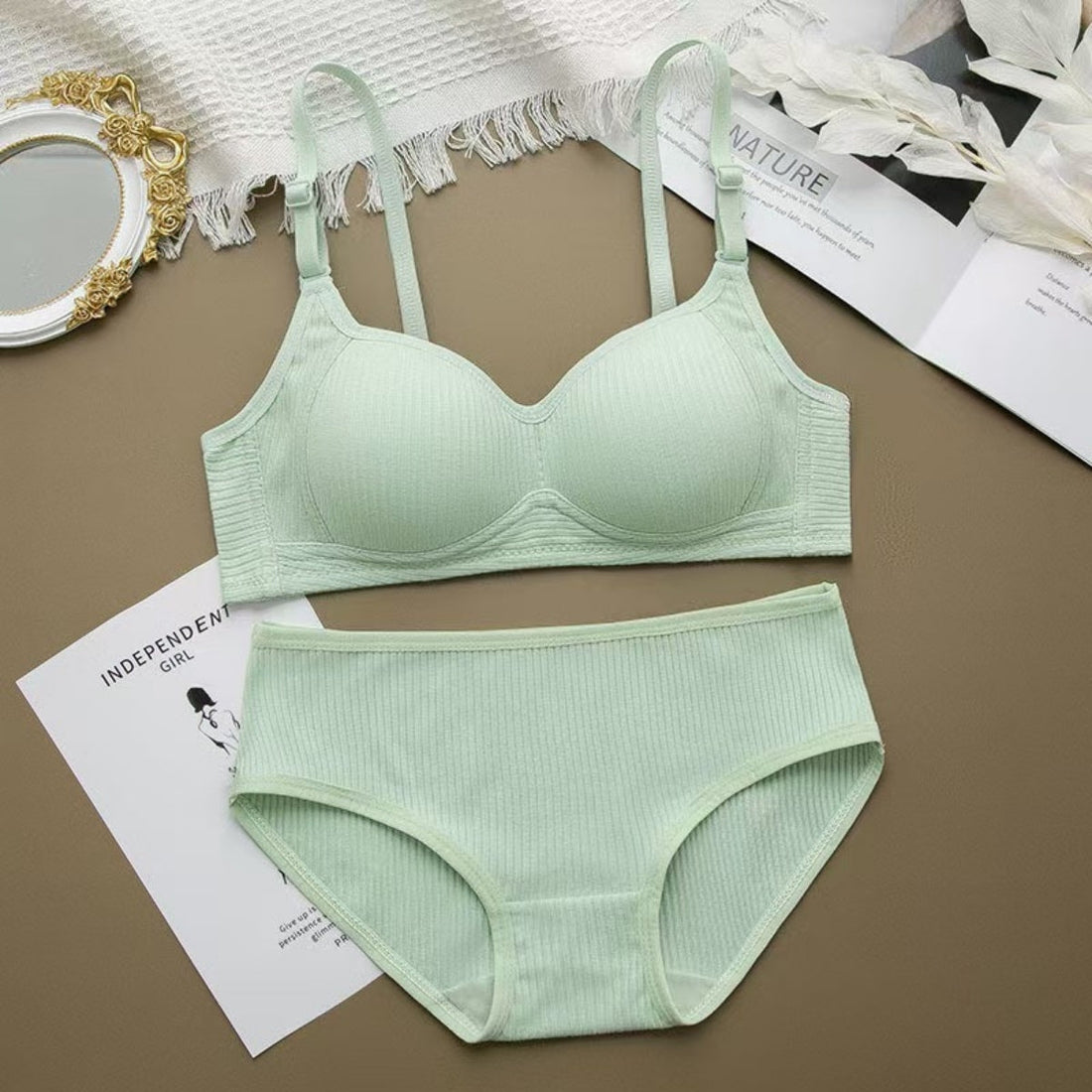 (Pack of 6) Women's Bra Panty Lingerie Set for Girl's Combo  | L-32