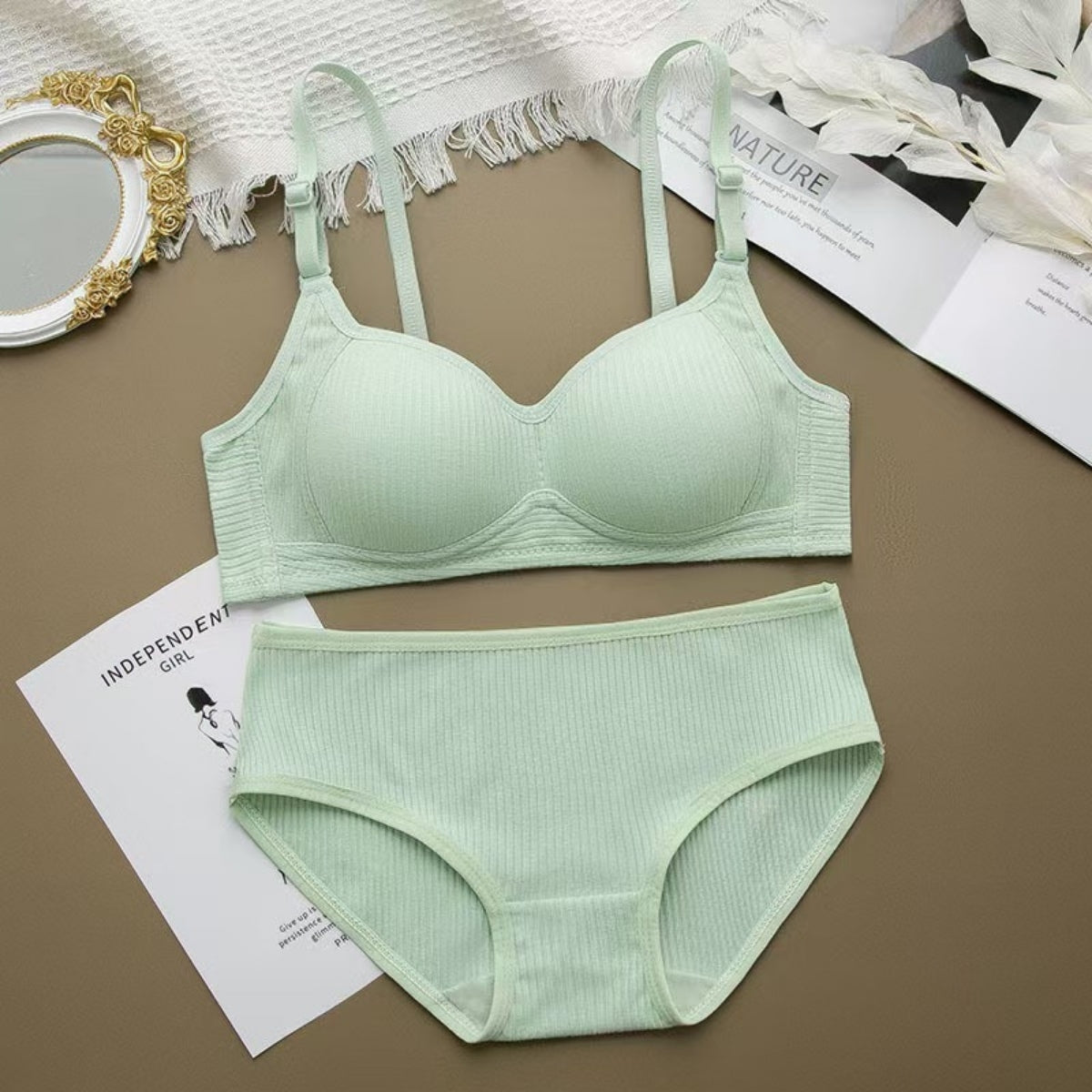 (Pack of 6) Women's Bra Panty Lingerie Set for Girl's Combo  | L-32