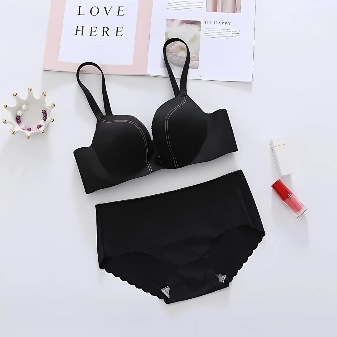 (Pack of 6) Women's  Bra Panty Lingerie Set for Girl's Combo | L-14