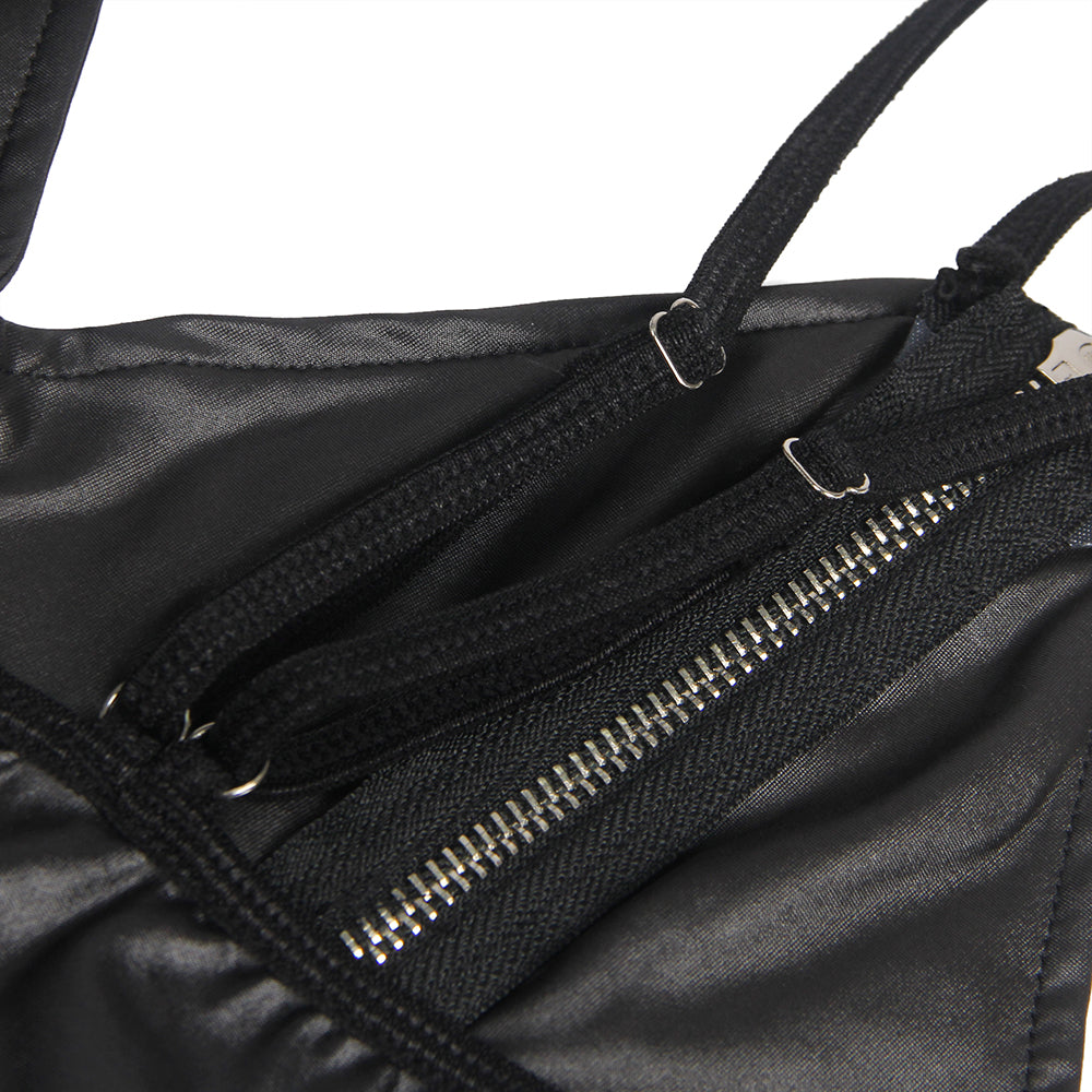 Black leather dress - Clearance