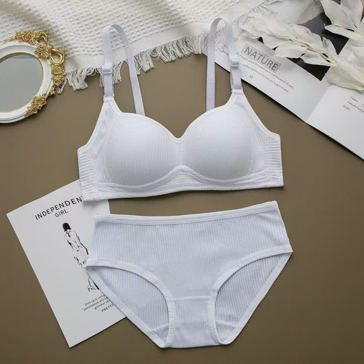 (Pack of 6) Women's Bra Panty Lingerie Set for Girl's Combo  | L-32