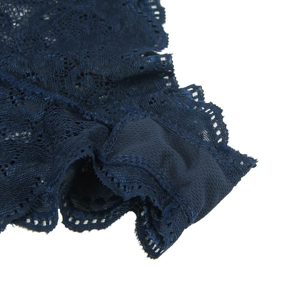 Plus Size High Waist Full Lace Bra Panty Underwear - 6 Colours