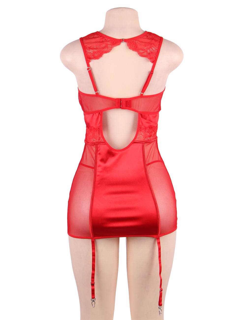 Deluxe Satin Lace Stitching Plus Size