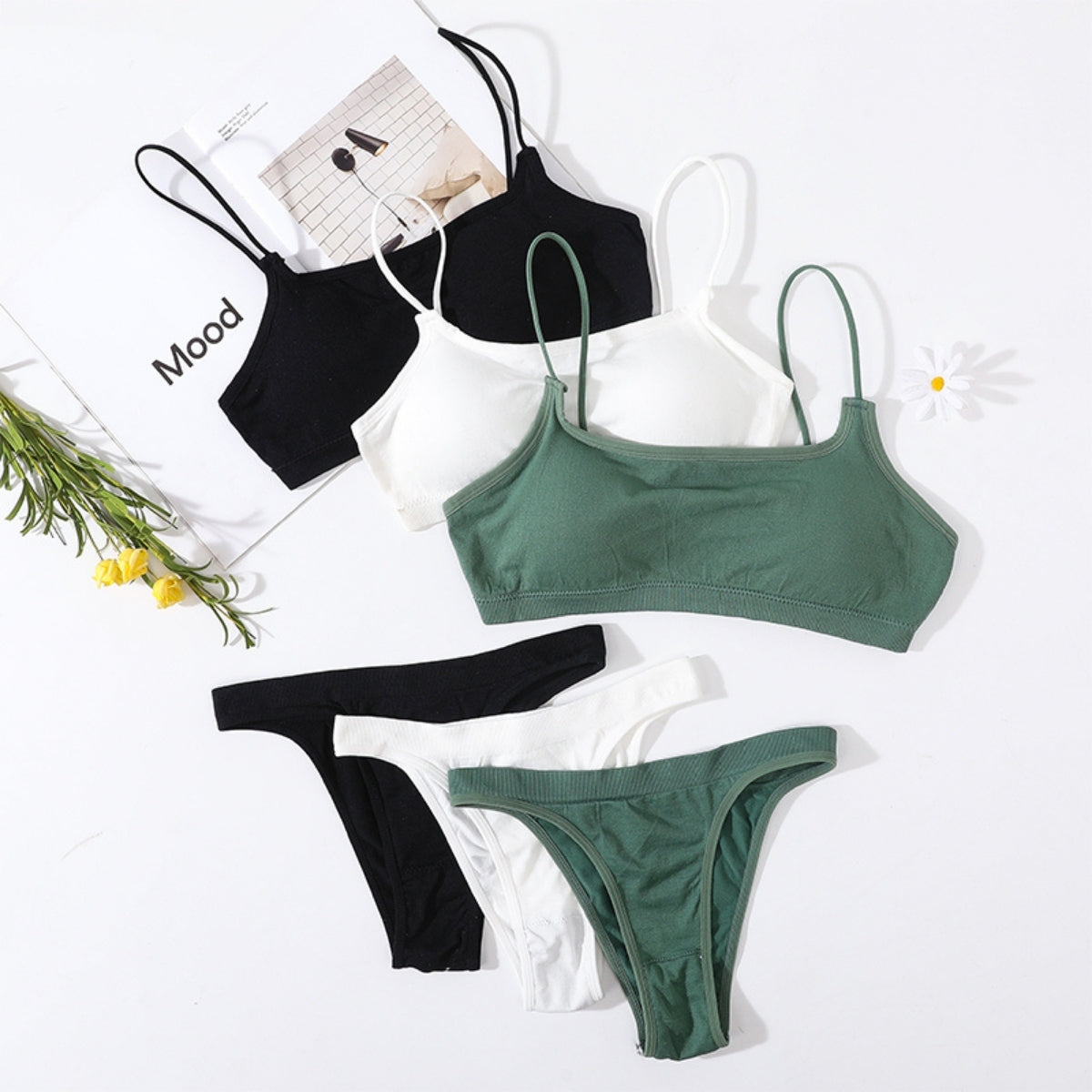 (Pack of 6) Women's  Bra Panty Lingerie Set for Girl's Combo -by Zivina| L-96