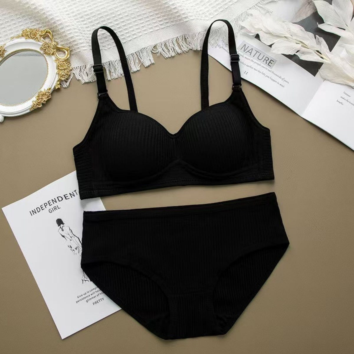 (Pack of 6) Women's Bra Panty Lingerie Set for Girl's Combo  | L-32