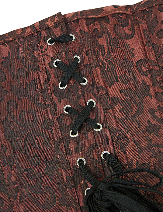 Steel Bones High Quality Red / Siler Retro Corset