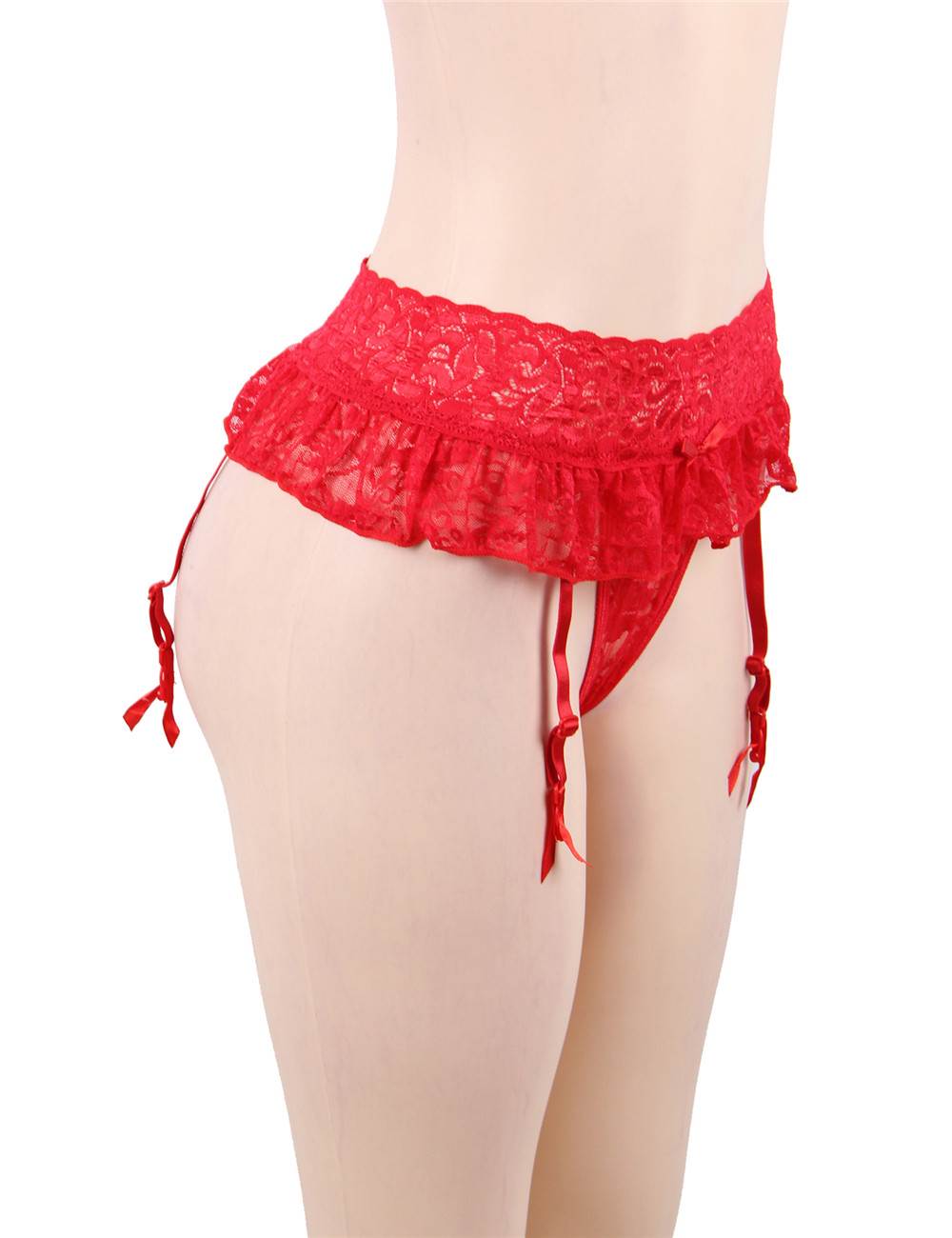 Sexy Lace Garter Panty #7 Red