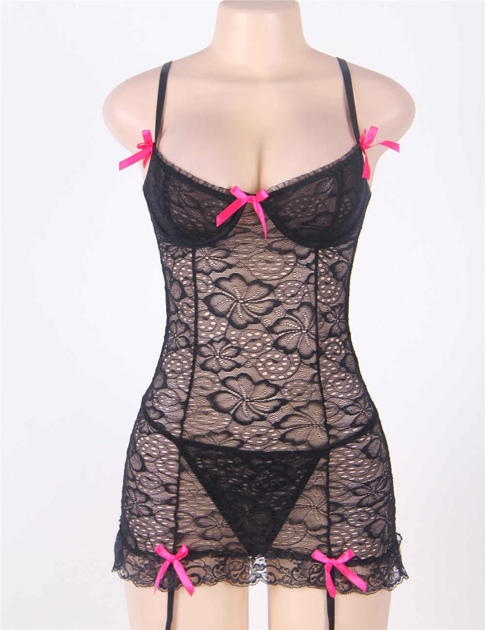 Lace Black Garter Lingerie 7