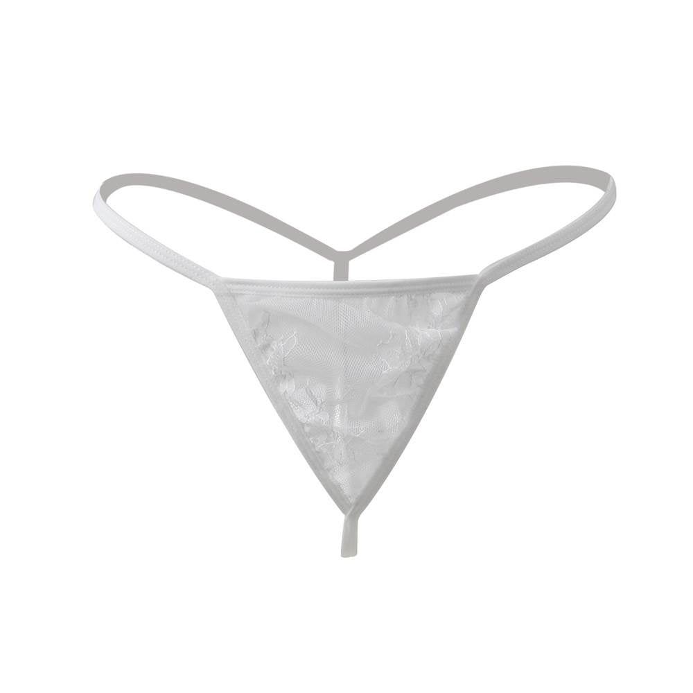 Sexy Long Sleeve Short Sleepwear with Thong White Plus Size
