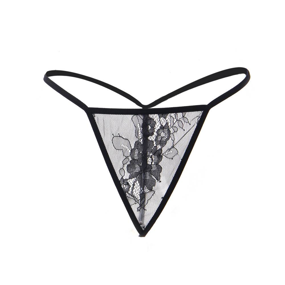 Sexy Long Sleeve Eyelash Lace Short Sleepwear with Thong