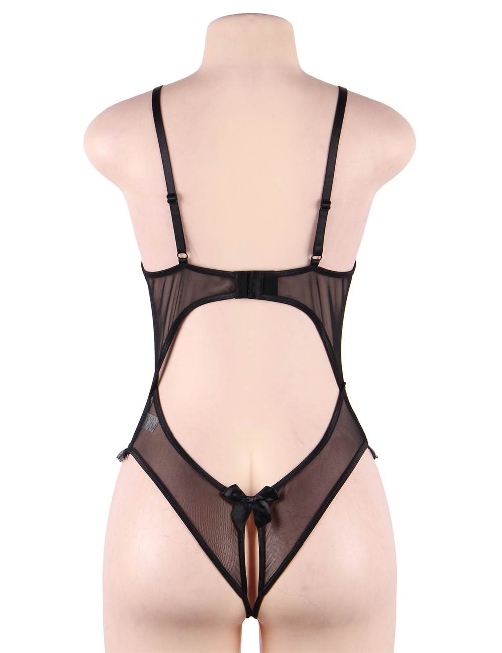Open Cup Crotchless One-piece Teddy & Plus Size