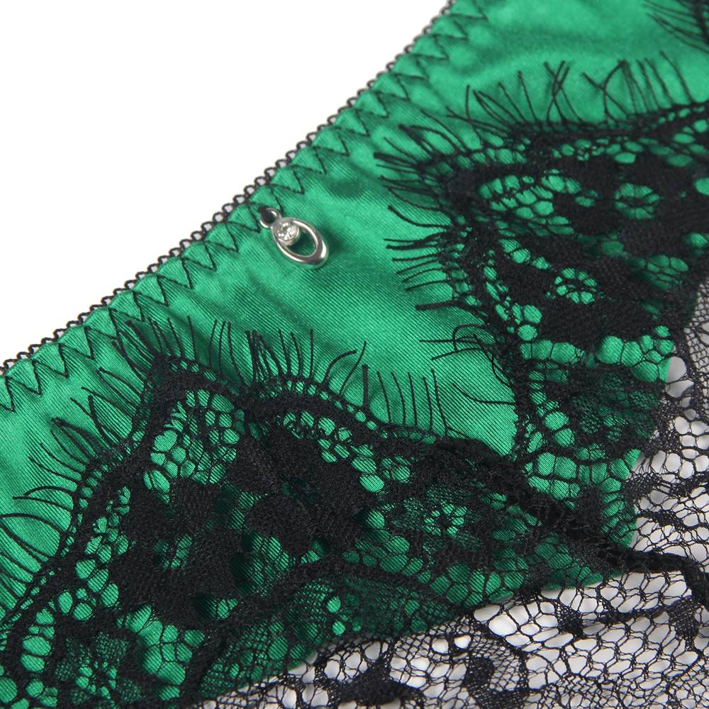 Eyelash Lace Garter Bra Set with Underwire