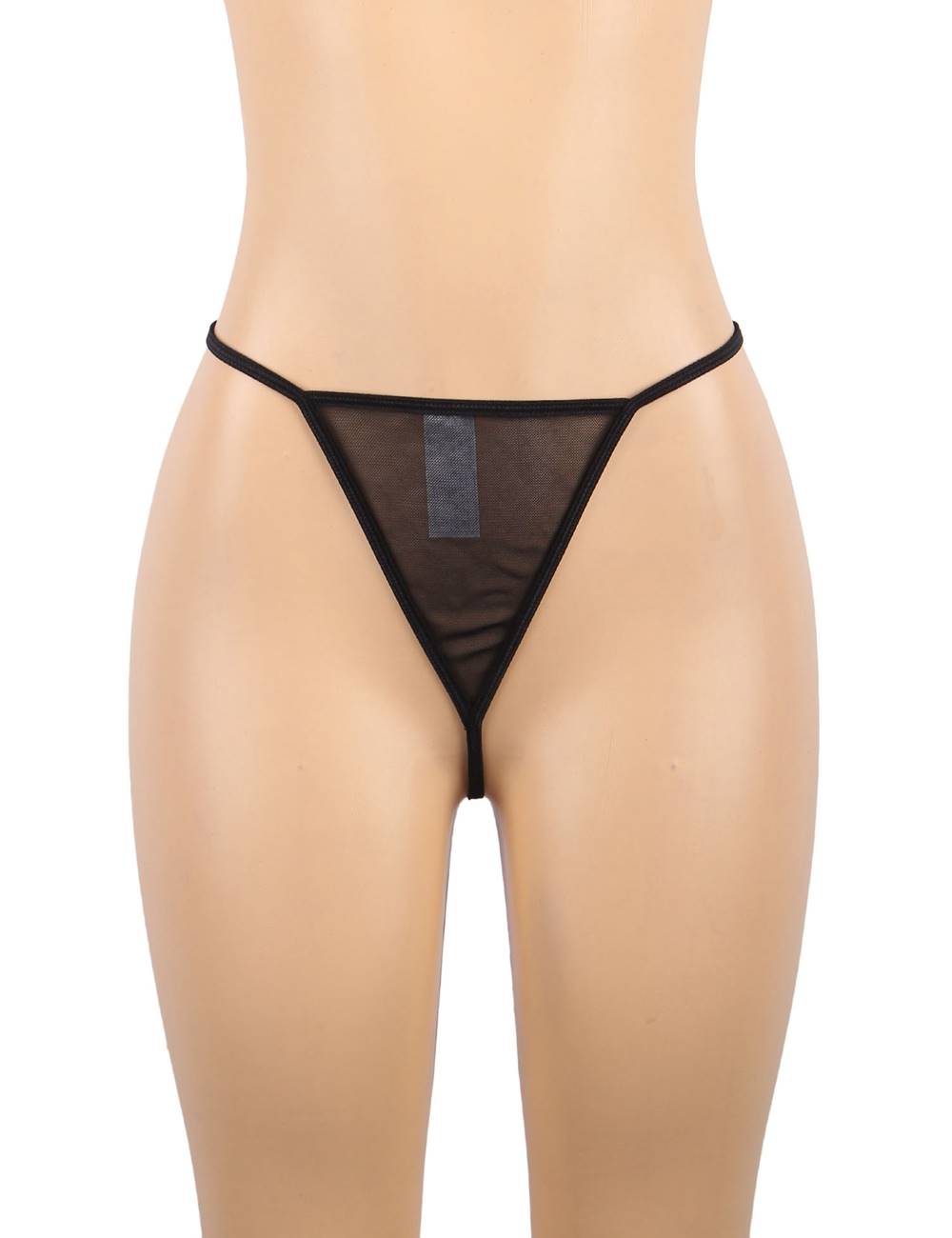 Delicate lace Stitching Gartered Lingerie with Underwire Black Plus Size