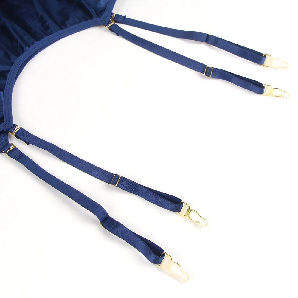 Delicate lace Stitching Gartered Lingerie