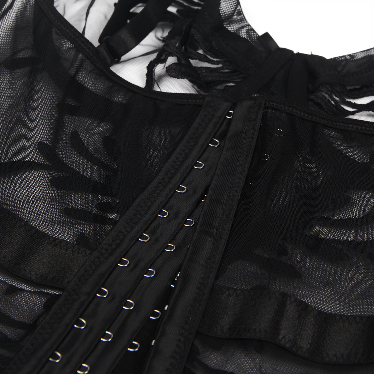 Elegant Garter Lingerie with Long Row of Back Buckles