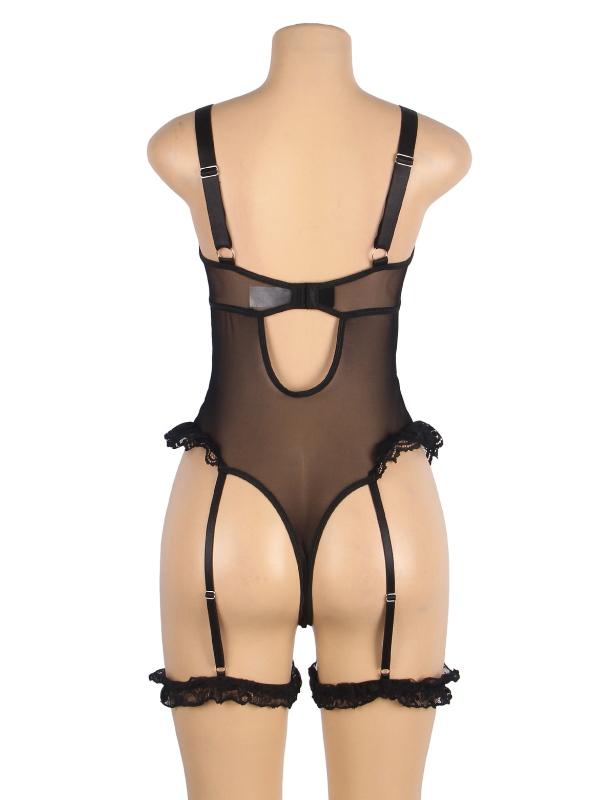 Sexy Slim Lace Garter Leg Ring Teddy