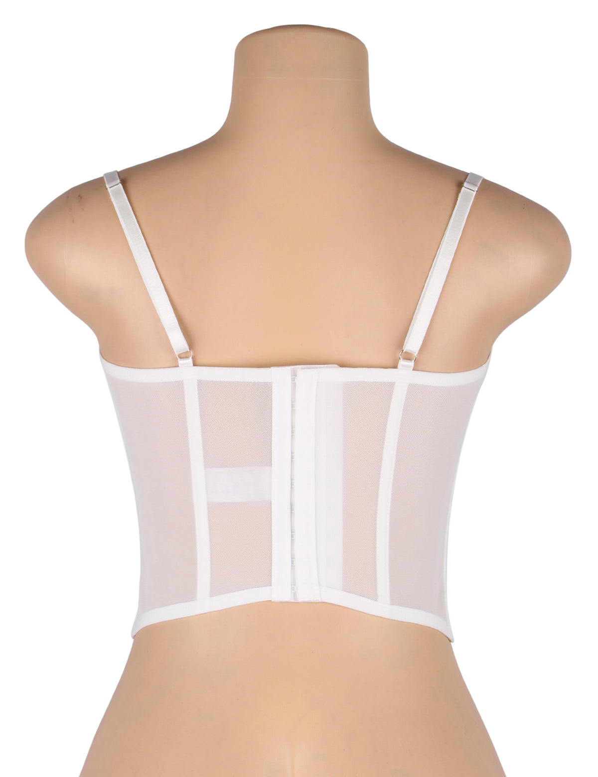 White Sexy Lace Suspender Corset Bra Top