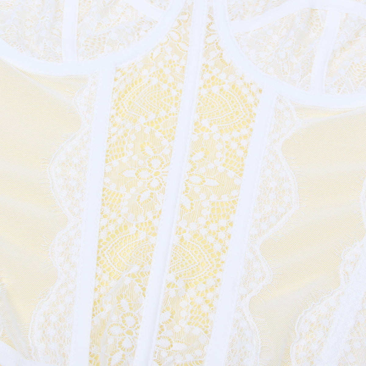 White Sexy Lace Suspender Corset Bra Top