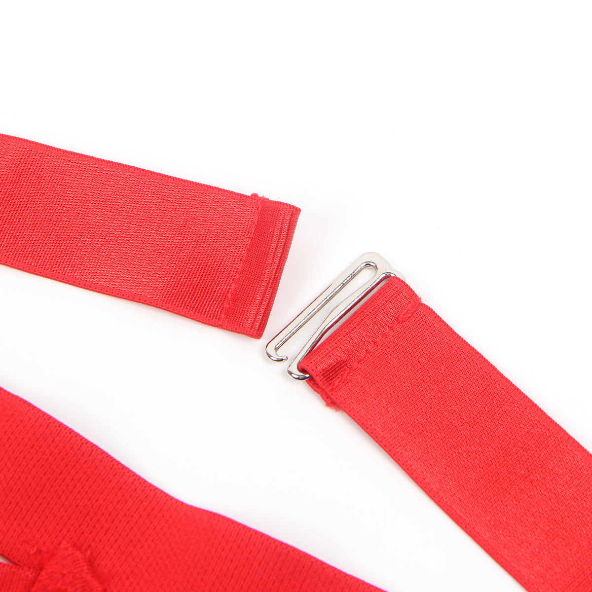 Red Bondage Garter Belt Bra Set