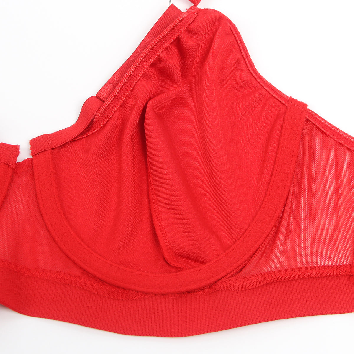 Red Bondage Garter Belt Bra Set Plus Size
