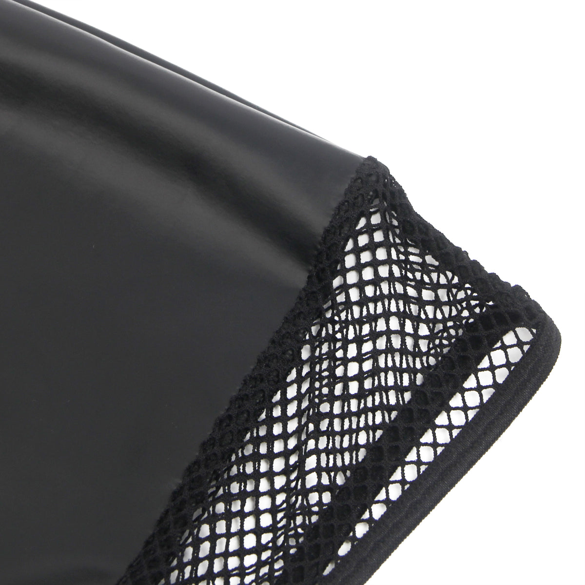 Black Halter neck PU Leather Mesh Sexy Lingerie