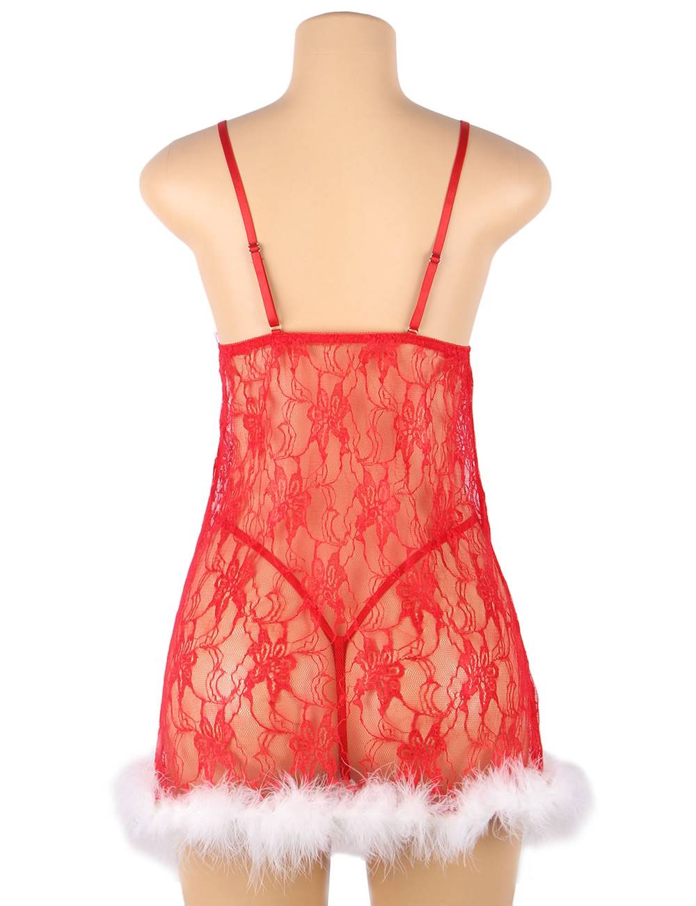Lace Plush Decoration Babydoll